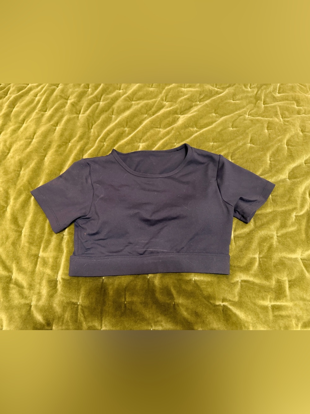 NVGTN Black Cropped Short Sleeve Top